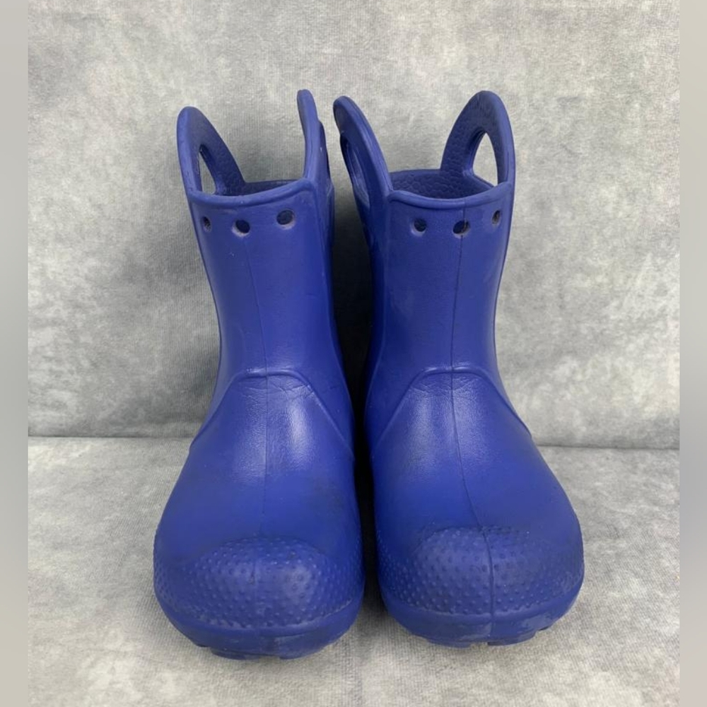 CROCS Kids Blue Handle Rain & Snow Boots - Picture 2 of 7
